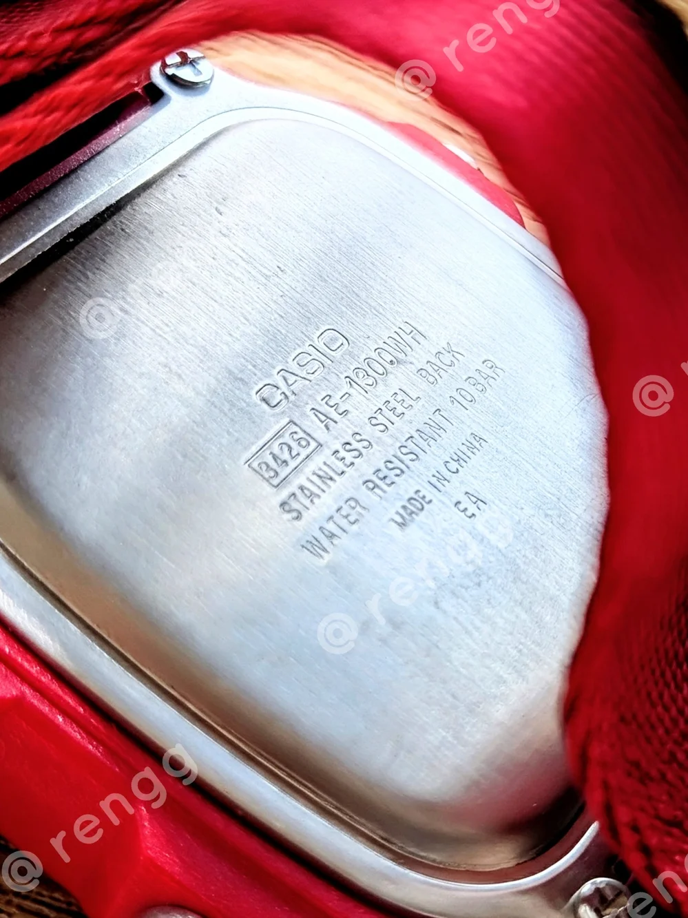 42mm Casio Red Digital Sport Watch with Countdown Timer